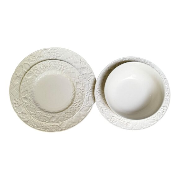 Mikasa English Countryside 4-Piece Place Setting DP900 NOS Plates Bowls Vintage - Picture 4 of 14